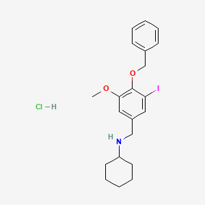 molecular formula C21H27ClINO2 B4149518 N-[4-(benzyloxy)-3-iodo-5-methoxybenzyl]cyclohexanamine hydrochloride 