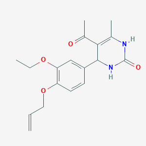 molecular formula C18H22N2O4 B4149523 5-acetyl-4-[4-(allyloxy)-3-ethoxyphenyl]-6-methyl-3,4-dihydro-2(1H)-pyrimidinone 