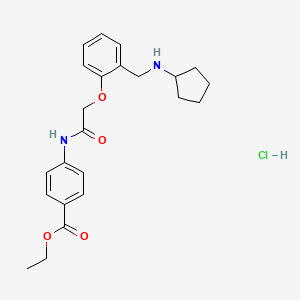 molecular formula C23H29ClN2O4 B4149533 ethyl 4-[({2-[(cyclopentylamino)methyl]phenoxy}acetyl)amino]benzoate hydrochloride 