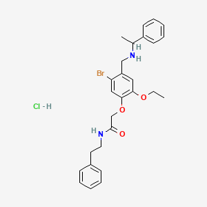 2-[5-bromo-2-ethoxy-4-[(1-phenylethylamino)methyl]phenoxy]-N-(2-phenylethyl)acetamide;hydrochloride