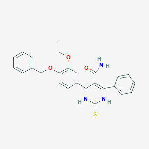 4-(3-ethoxy-4-phenylmethoxyphenyl)-6-phenyl-2-sulfanylidene-3,4-dihydro-1H-pyrimidine-5-carboxamide