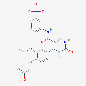 {2-ethoxy-4-[6-methyl-2-oxo-5-({[3-(trifluoromethyl)phenyl]amino}carbonyl)-1,2,3,4-tetrahydro-4-pyrimidinyl]phenoxy}acetic acid