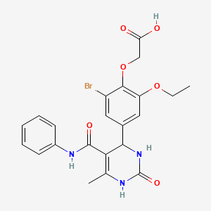 {4-[5-(anilinocarbonyl)-6-methyl-2-oxo-1,2,3,4-tetrahydro-4-pyrimidinyl]-2-bromo-6-ethoxyphenoxy}acetic acid