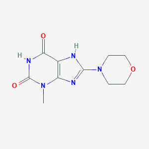 molecular formula C10H13N5O3 B414958 3-methyl-8-morpholin-4-yl-7H-purine-2,6-dione CAS No. 318271-91-9