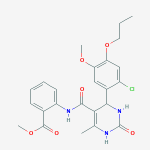 methyl 2-({[4-(2-chloro-5-methoxy-4-propoxyphenyl)-6-methyl-2-oxo-1,2,3,4-tetrahydro-5-pyrimidinyl]carbonyl}amino)benzoate