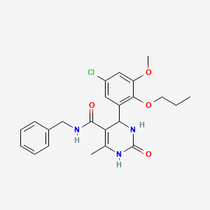 N~5~-BENZYL-4-(5-CHLORO-3-METHOXY-2-PROPOXYPHENYL)-6-METHYL-2-OXO-1,2,3,4-TETRAHYDRO-5-PYRIMIDINECARBOXAMIDE