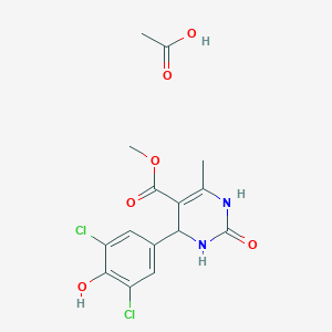 acetic acid;methyl 4-(3,5-dichloro-4-hydroxyphenyl)-6-methyl-2-oxo-3,4-dihydro-1H-pyrimidine-5-carboxylate