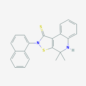 molecular formula C22H18N2S2 B414962 4,4-dimethyl-2-(1-naphthyl)-4,5-dihydroisothiazolo[5,4-c]quinoline-1(2H)-thione CAS No. 330439-86-6