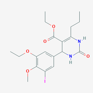 ethyl 4-(3-ethoxy-5-iodo-4-methoxyphenyl)-2-oxo-6-propyl-1,2,3,4-tetrahydro-5-pyrimidinecarboxylate