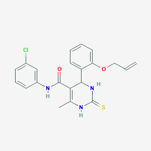 4-[2-(allyloxy)phenyl]-N-(3-chlorophenyl)-6-methyl-2-thioxo-1,2,3,4-tetrahydro-5-pyrimidinecarboxamide