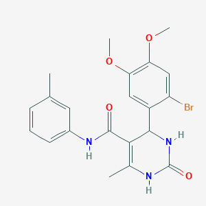 molecular formula C21H22BrN3O4 B4149628 4-(2-bromo-4,5-dimethoxyphenyl)-6-methyl-N-(3-methylphenyl)-2-oxo-1,2,3,4-tetrahydro-5-pyrimidinecarboxamide 