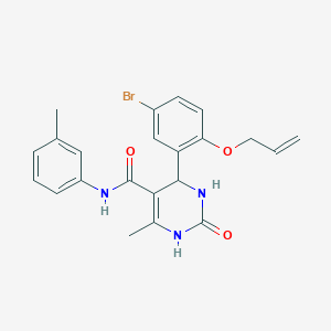 molecular formula C22H22BrN3O3 B4149634 4-[2-(allyloxy)-5-bromophenyl]-6-methyl-N-(3-methylphenyl)-2-oxo-1,2,3,4-tetrahydro-5-pyrimidinecarboxamide 