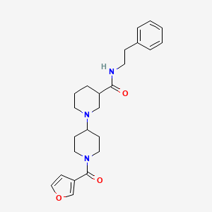 1'-(3-furoyl)-N-(2-phenylethyl)-1,4'-bipiperidine-3-carboxamide