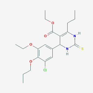 ethyl 4-(3-chloro-5-ethoxy-4-propoxyphenyl)-6-propyl-2-thioxo-1,2,3,4-tetrahydro-5-pyrimidinecarboxylate