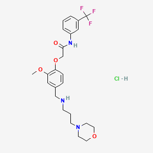 molecular formula C24H31ClF3N3O4 B4149696 2-[2-methoxy-4-({[3-(4-morpholinyl)propyl]amino}methyl)phenoxy]-N-[3-(trifluoromethyl)phenyl]acetamide hydrochloride CAS No. 1432031-06-5