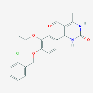 5-acetyl-4-[4-[(2-chlorophenyl)methoxy]-3-ethoxyphenyl]-6-methyl-3,4-dihydro-1H-pyrimidin-2-one