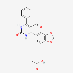 5-acetyl-4-(1,3-benzodioxol-5-yl)-6-phenyl-3,4-dihydro-2(1H)-pyrimidinone acetate