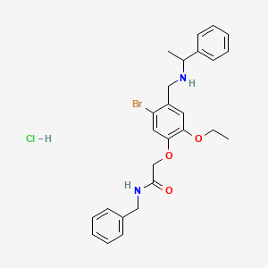 N-benzyl-2-(5-bromo-2-ethoxy-4-{[(1-phenylethyl)amino]methyl}phenoxy)acetamide hydrochloride