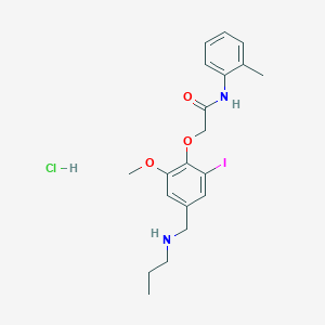 2-{2-iodo-6-methoxy-4-[(propylamino)methyl]phenoxy}-N-(2-methylphenyl)acetamide hydrochloride