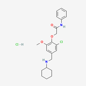 2-[2-chloro-4-[(cyclohexylamino)methyl]-6-methoxyphenoxy]-N-phenylacetamide;hydrochloride