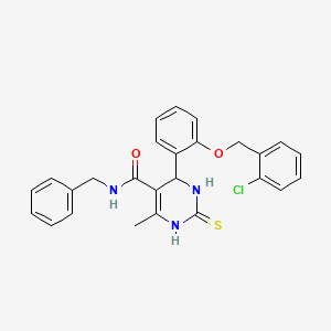 molecular formula C26H24ClN3O2S B4149746 N-benzyl-4-{2-[(2-chlorobenzyl)oxy]phenyl}-6-methyl-2-thioxo-1,2,3,4-tetrahydro-5-pyrimidinecarboxamide 