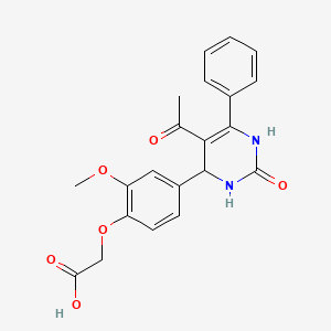 molecular formula C21H20N2O6 B4149748 [4-(5-acetyl-2-oxo-6-phenyl-1,2,3,4-tetrahydro-4-pyrimidinyl)-2-methoxyphenoxy]acetic acid 