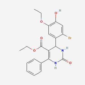 ethyl 4-(2-bromo-5-ethoxy-4-hydroxyphenyl)-2-oxo-6-phenyl-1,2,3,4-tetrahydro-5-pyrimidinecarboxylate