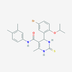 4-(5-bromo-2-isopropoxyphenyl)-N-(3,4-dimethylphenyl)-6-methyl-2-thioxo-1,2,3,4-tetrahydro-5-pyrimidinecarboxamide