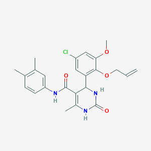 molecular formula C24H26ClN3O4 B4149784 4-[2-(allyloxy)-5-chloro-3-methoxyphenyl]-N-(3,4-dimethylphenyl)-6-methyl-2-oxo-1,2,3,4-tetrahydro-5-pyrimidinecarboxamide 