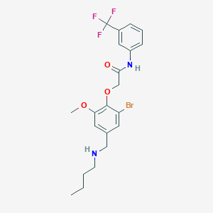 2-{2-bromo-4-[(butylamino)methyl]-6-methoxyphenoxy}-N-[3-(trifluoromethyl)phenyl]acetamide