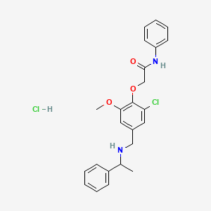 molecular formula C24H26Cl2N2O3 B4149804 2-(2-chloro-6-methoxy-4-{[(1-phenylethyl)amino]methyl}phenoxy)-N-phenylacetamide hydrochloride 