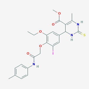 methyl 4-(3-ethoxy-5-iodo-4-{2-[(4-methylphenyl)amino]-2-oxoethoxy}phenyl)-6-methyl-2-thioxo-1,2,3,4-tetrahydro-5-pyrimidinecarboxylate