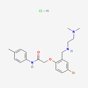 2-[4-bromo-2-[[2-(dimethylamino)ethylamino]methyl]phenoxy]-N-(4-methylphenyl)acetamide;hydrochloride