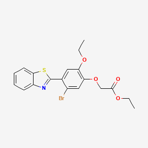 Ethyl 2-[4-(1,3-benzothiazol-2-yl)-5-bromo-2-ethoxyphenoxy]acetate