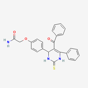 molecular formula C25H21N3O3S B4149846 2-[4-(5-benzoyl-6-phenyl-2-thioxo-1,2,3,4-tetrahydro-4-pyrimidinyl)phenoxy]acetamide 