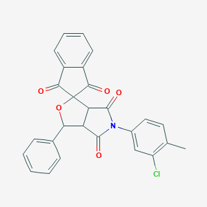 molecular formula C27H18ClNO5 B414986 5-(3-chloro-4-methylphenyl)-1-phenylspiro[3a,6a-dihydro-1H-furo[3,4-c]pyrrole-3,2'-indene]-1',3',4,6-tetrone CAS No. 262847-97-2