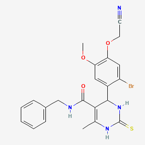 N-benzyl-4-[2-bromo-4-(cyanomethoxy)-5-methoxyphenyl]-6-methyl-2-thioxo-1,2,3,4-tetrahydro-5-pyrimidinecarboxamide