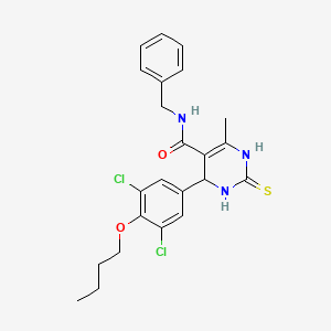 N-benzyl-4-(4-butoxy-3,5-dichlorophenyl)-6-methyl-2-thioxo-1,2,3,4-tetrahydro-5-pyrimidinecarboxamide