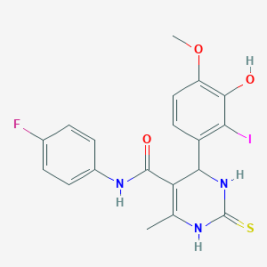 N-(4-fluorophenyl)-4-(3-hydroxy-2-iodo-4-methoxyphenyl)-6-methyl-2-thioxo-1,2,3,4-tetrahydro-5-pyrimidinecarboxamide