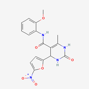 N-(2-methoxyphenyl)-6-methyl-4-(5-nitrofuran-2-yl)-2-oxo-3,4-dihydro-1H-pyrimidine-5-carboxamide