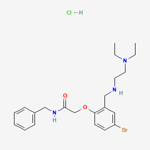 molecular formula C22H31BrClN3O2 B4149965 N-benzyl-2-[4-bromo-2-({[2-(diethylamino)ethyl]amino}methyl)phenoxy]acetamide hydrochloride 