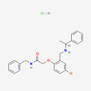 N-benzyl-2-(4-bromo-2-{[(1-phenylethyl)amino]methyl}phenoxy)acetamide hydrochloride