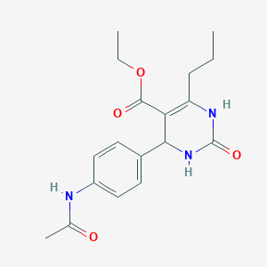 molecular formula C18H23N3O4 B4149974 ethyl 4-[4-(acetylamino)phenyl]-2-oxo-6-propyl-1,2,3,4-tetrahydro-5-pyrimidinecarboxylate 