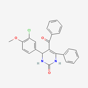 molecular formula C24H19ClN2O3 B4149983 5-benzoyl-4-(3-chloro-4-methoxyphenyl)-6-phenyl-3,4-dihydro-2(1H)-pyrimidinone 