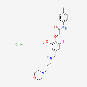 2-[2-iodo-6-methoxy-4-[(3-morpholin-4-ylpropylamino)methyl]phenoxy]-N-(4-methylphenyl)acetamide;hydrochloride