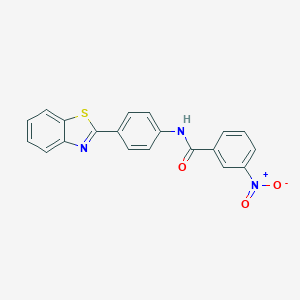 molecular formula C20H13N3O3S B414999 N-[4-(1,3-benzothiazol-2-yl)phenyl]-3-nitrobenzamide 
