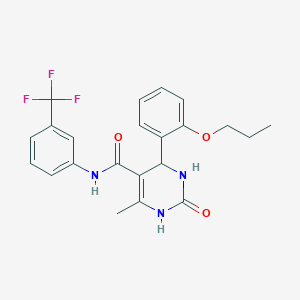 6-methyl-2-oxo-4-(2-propoxyphenyl)-N-[3-(trifluoromethyl)phenyl]-1,2,3,4-tetrahydro-5-pyrimidinecarboxamide