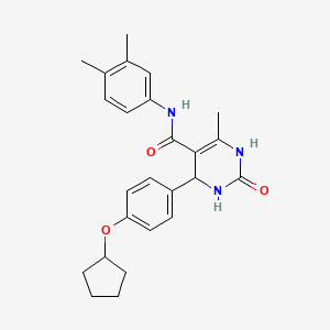 4-[4-(cyclopentyloxy)phenyl]-N-(3,4-dimethylphenyl)-6-methyl-2-oxo-1,2,3,4-tetrahydro-5-pyrimidinecarboxamide