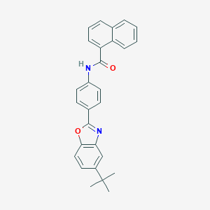 molecular formula C28H24N2O2 B415003 N-[4-(5-tert-butyl-1,3-benzoxazol-2-yl)phenyl]-1-naphthamide 