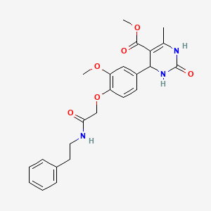 methyl 4-(3-methoxy-4-{2-oxo-2-[(2-phenylethyl)amino]ethoxy}phenyl)-6-methyl-2-oxo-1,2,3,4-tetrahydro-5-pyrimidinecarboxylate